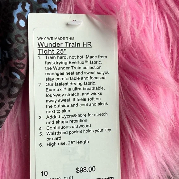 Lululemon size 10 Wunder Train HR Tight 25"
Cosmic leopard multi - Picture 2 of 2